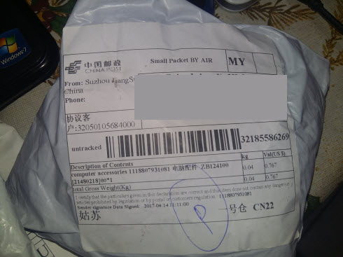 china post air parcel review