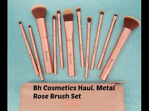 bh cosmetics metal rose brush set review